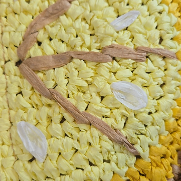 New LOFT Lemon Slice Raffia Zipper Pouch/Clutch - Picture 2 of 9